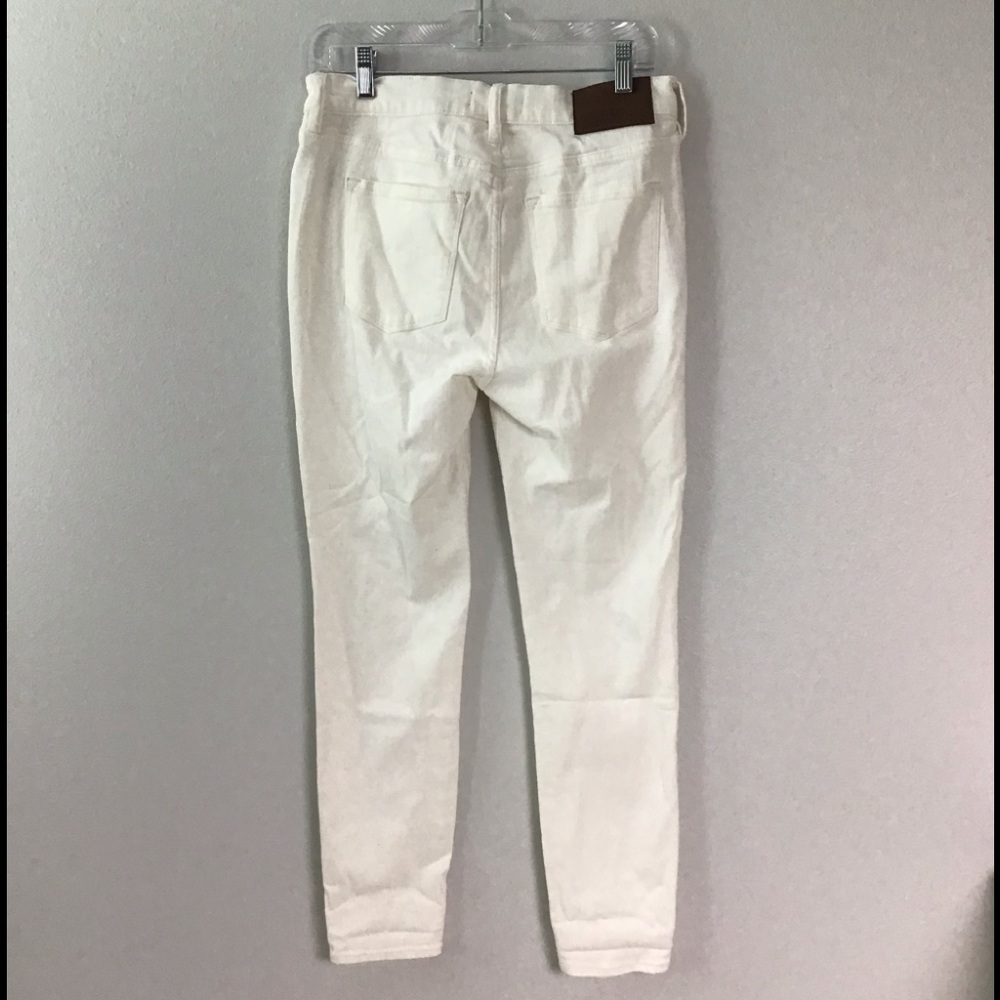 JCREW  Mercantile , white  high waist , straight skinny jeans , 29/28. New